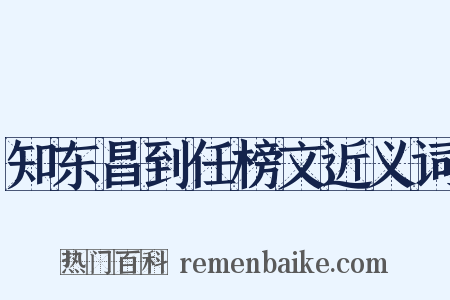 知东昌到任榜文近义词是什么意思的图片